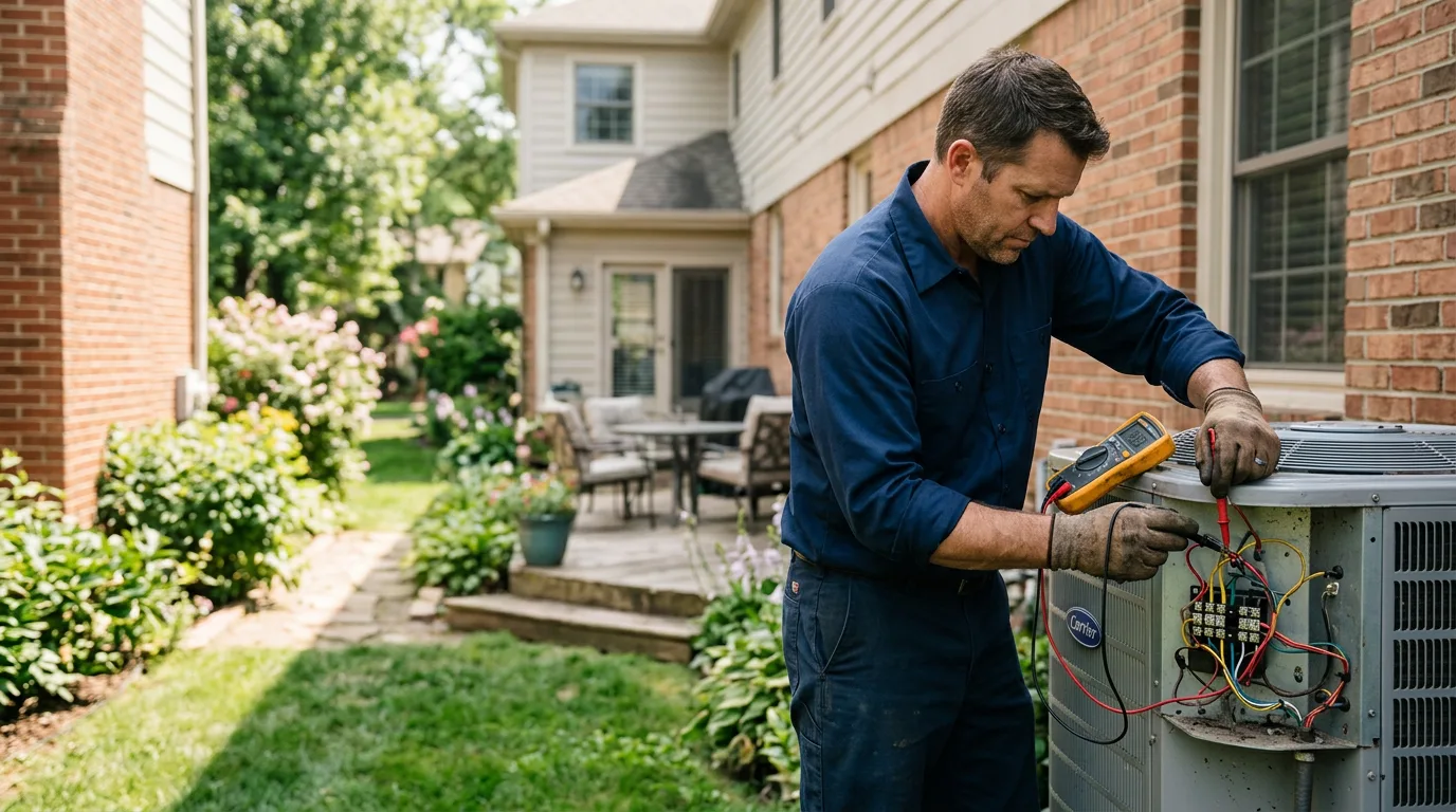 HVAC technician working near Halifax, VA
